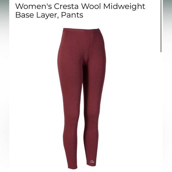 NIB L.L. Bean Women's Cresta Wool Base Layer ~ XS in Bram Berry 🍇 - Picture 2 of 10